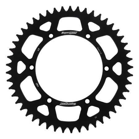 SUPERSPROX Black Aluminum Sprocket For Kawasaki KLX650D1 1996, KX125 RAL-460-49-BLK